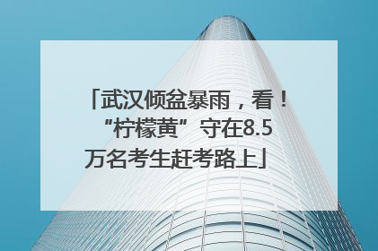 武汉倾盆暴雨，看！“柠檬黄”守在8.5万名考生赶考路上