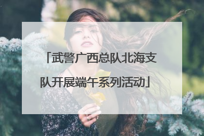 武警广西总队北海支队开展端午系列活动
