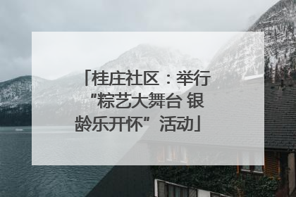桂庄社区：举行“粽艺大舞台 银龄乐开怀”活动
