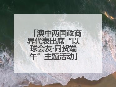 澳中两国政商界代表出席“以球会友·同贺端午”主题活动