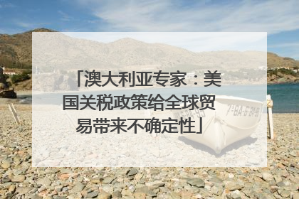 澳大利亚专家：美国关税政策给全球贸易带来不确定性