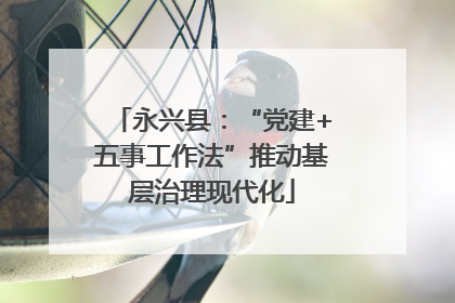 永兴县：“党建+五事工作法”推动基层治理现代化