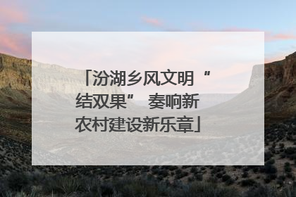 汾湖乡风文明“结双果” 奏响新农村建设新乐章