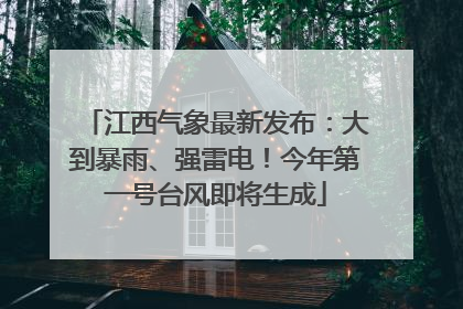 江西气象最新发布：大到暴雨、强雷电！今年第一号台风即将生成