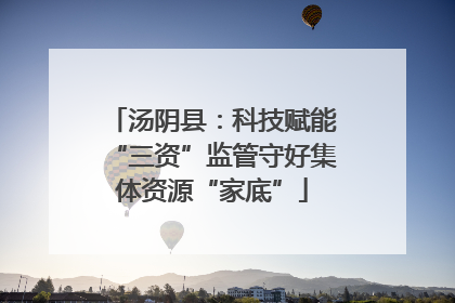 汤阴县：科技赋能“三资”监管守好集体资源“家底”
