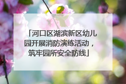 河口区湖滨新区幼儿园开展消防演练活动，筑牢园所安全防线