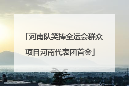 河南队笑捧全运会群众项目河南代表团首金