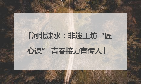 河北涞水：非遗工坊“匠心课” 青春接力育传人
