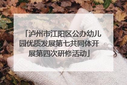 泸州市江阳区公办幼儿园优质发展第七共同体开展第四次研修活动
