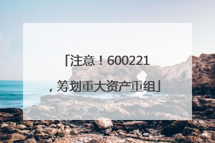 注意！600221，筹划重大资产重组