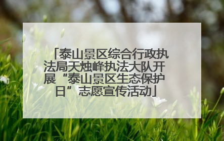泰山景区综合行政执法局天烛峰执法大队开展“泰山景区生态保护日”志愿宣传活动