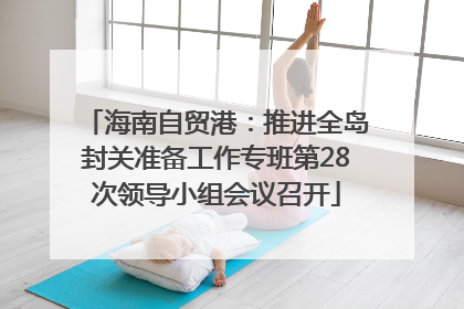 海南自贸港：推进全岛封关准备工作专班第28次领导小组会议召开