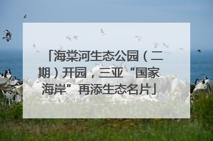 海棠河生态公园（二期）开园，三亚“国家海岸”再添生态名片