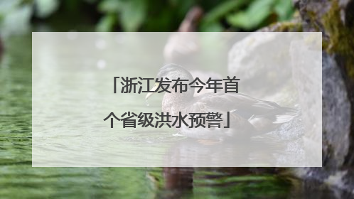 浙江发布今年首个省级洪水预警