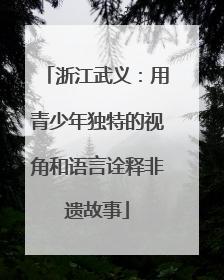 浙江武义：用青少年独特的视角和语言诠释非遗故事