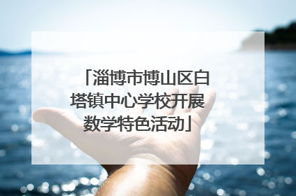 淄博市博山区白塔镇中心学校开展数学特色活动