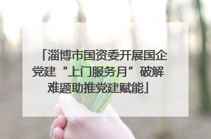 淄博市国资委开展国企党建“上门服务月”破解难题助推党建赋能