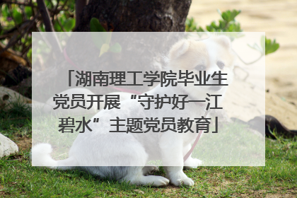湖南理工学院毕业生党员开展“守护好一江碧水”主题党员教育