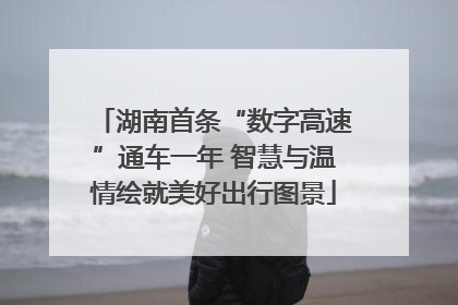 湖南首条“数字高速”通车一年 智慧与温情绘就美好出行图景