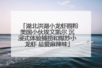 湖北洪湖小龙虾圈粉美国小伙埃文凯尔 沉浸式体验捕捞和爆炒小龙虾 最爱麻辣味