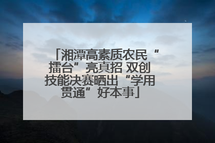湘潭高素质农民“擂台”亮真招 双创技能决赛晒出“学用贯通”好本事