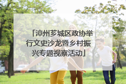 漳州芗城区政协举行文史沙龙暨乡村振兴专题视察活动