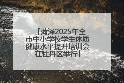 菏泽2025年全市中小学校学生体质健康水平提升培训会在牡丹区举行
