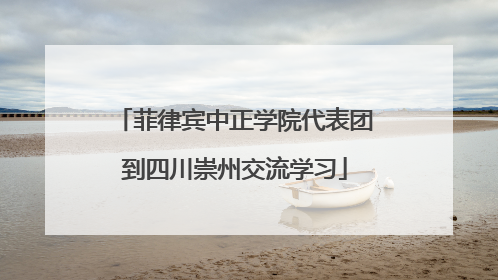 菲律宾中正学院代表团到四川崇州交流学习