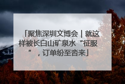 聚焦深圳文博会｜就这样被长白山矿泉水“征服”，订单纷至沓来