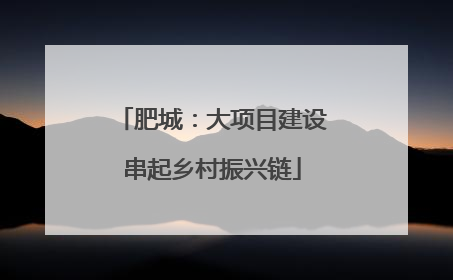 肥城：大项目建设串起乡村振兴链