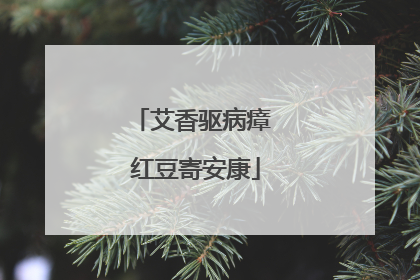 艾香驱病瘴 红豆寄安康
