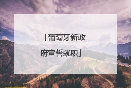 葡萄牙新政府宣誓就职