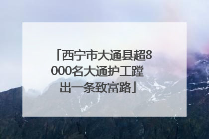 西宁市大通县超8000名大通护工蹚出一条致富路