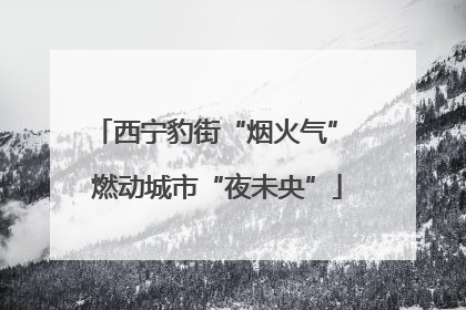 西宁豹街“烟火气” 燃动城市“夜未央”