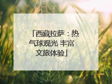西藏拉萨：热气球观光 丰富文旅体验