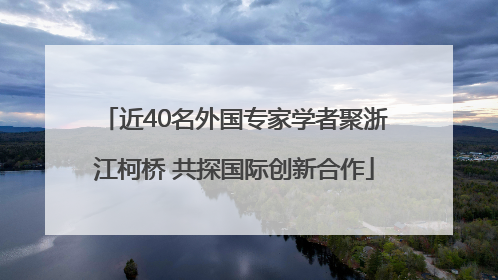 近40名外国专家学者聚浙江柯桥 共探国际创新合作