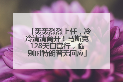 轰轰烈烈上任，冷冷清清离开！马斯克128天白宫行，临别时特朗普无回应