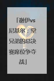 谢伊vs尼基尔：堂兄弟的总决赛席位争夺战