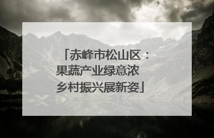 赤峰市松山区：果蔬产业绿意浓 乡村振兴展新姿