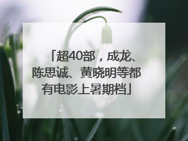 超40部，成龙、陈思诚、黄晓明等都有电影上暑期档