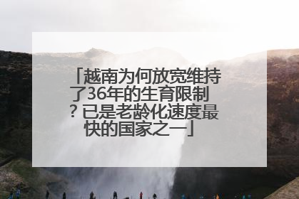 越南为何放宽维持了36年的生育限制？已是老龄化速度最快的国家之一