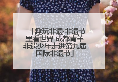 趣玩非遗·非遗节里看世界 成都青羊非遗少年走进第九届国际非遗节