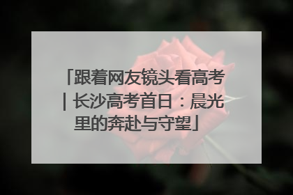 跟着网友镜头看高考｜长沙高考首日：晨光里的奔赴与守望