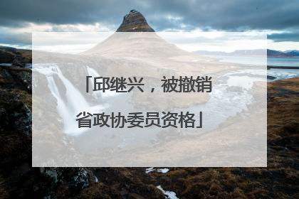 邱继兴，被撤销省政协委员资格