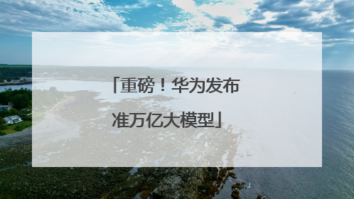 重磅！华为发布准万亿大模型