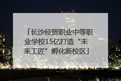 长沙经贸职业中等职业学校15亿打造“未来工匠”孵化新校区