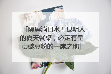 隔屏淌口水！昆明人的夏天餐桌，必定有呈贡豌豆粉的一席之地