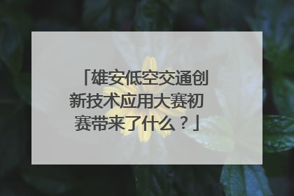 雄安低空交通创新技术应用大赛初赛带来了什么？