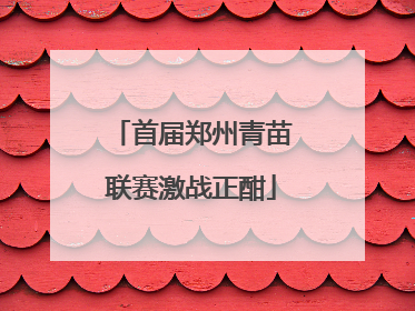 首届郑州青苗联赛激战正酣