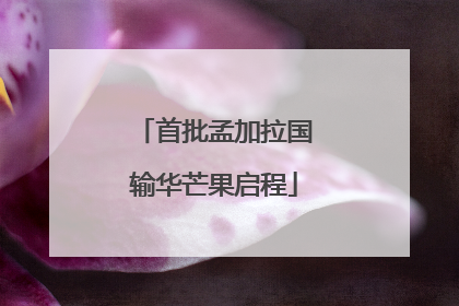 首批孟加拉国输华芒果启程